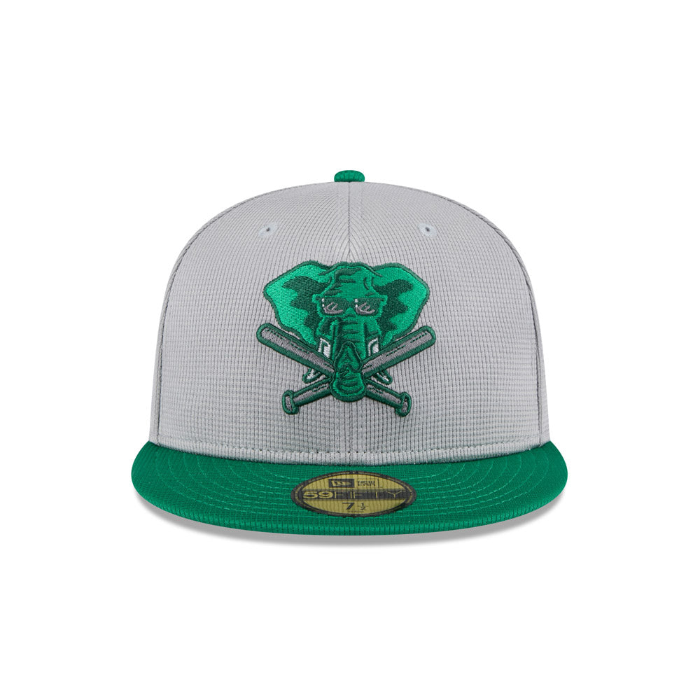 MLB Oakland Athletics New Era 2025 Graphite Batting Practice 59FIFTY Fitted Hat - Graphite