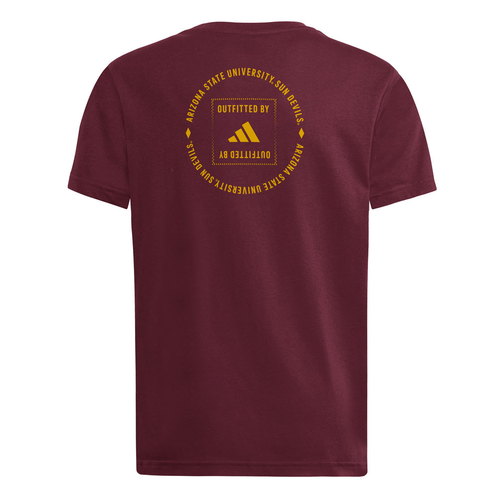 NCAA Arizona State Sun Devils Youth adidas Boxed In T-Shirt - Maroon