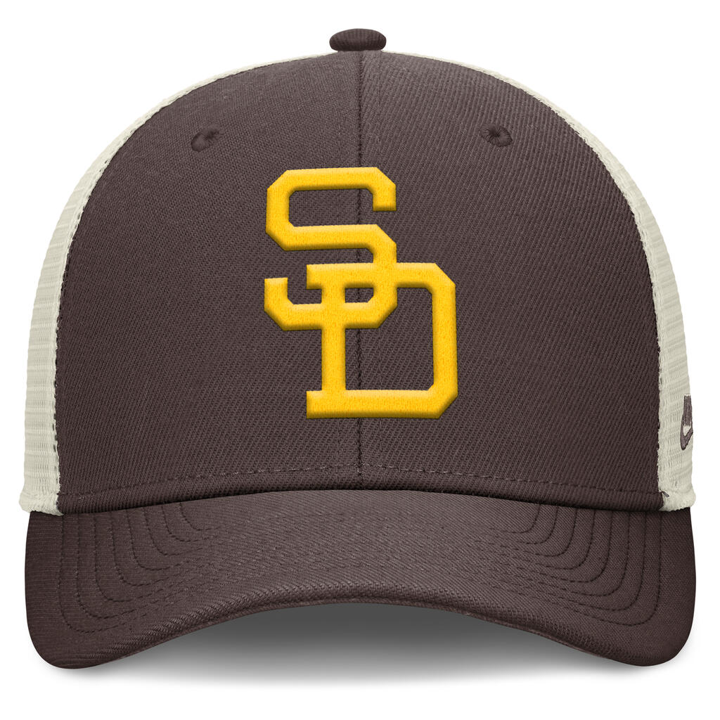 MLB San Diego Padres Nike Cooperstown Trucker Snapback Hat - Brown