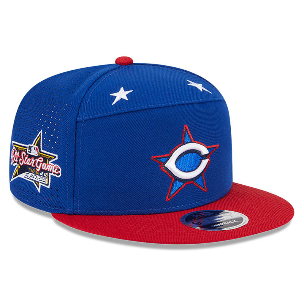 MLB Cincinnati Reds New Era 2025 All Star Game Workout 9FIFTY Split Panel Snapback Hat - Blue