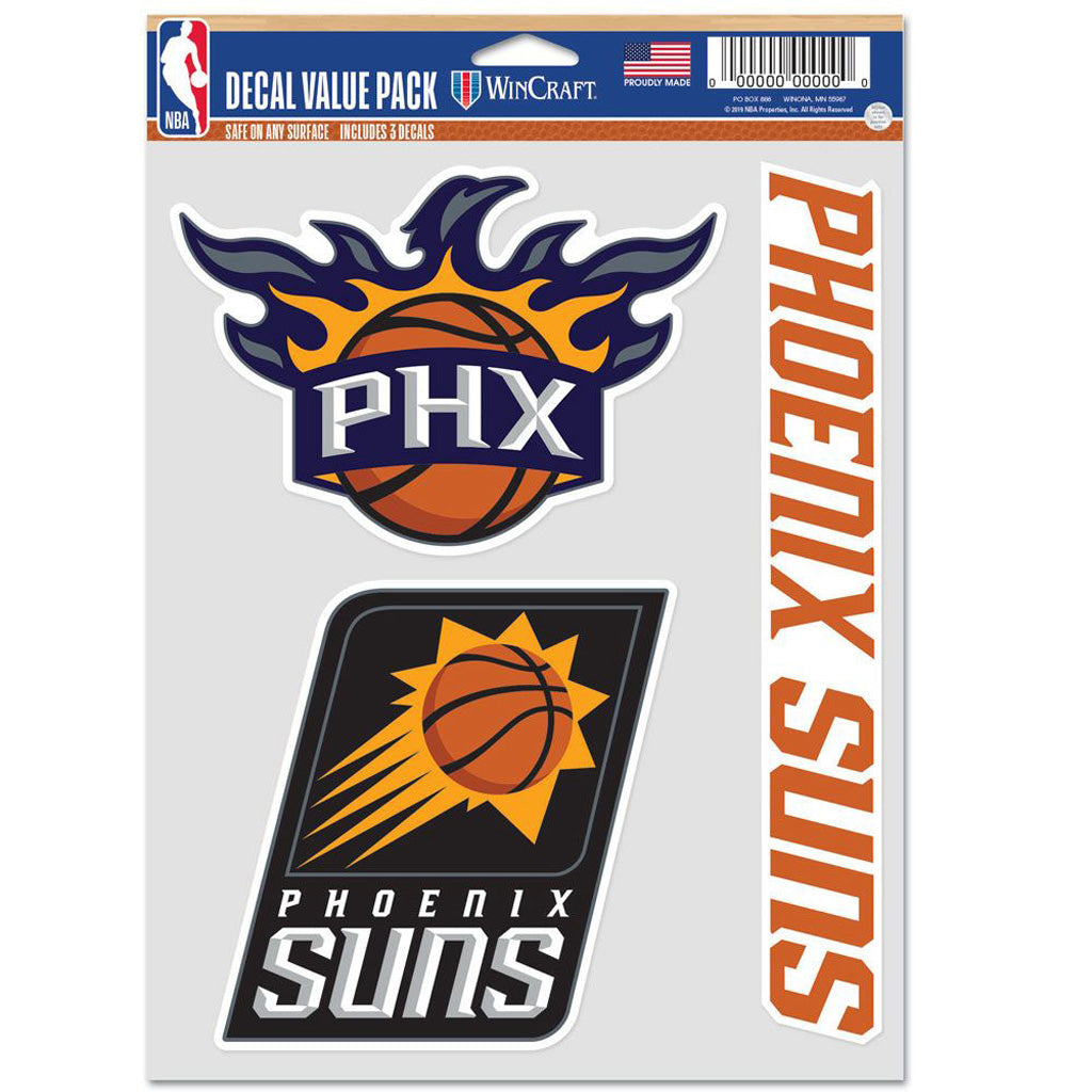 NBA Phoenix Suns Team Wincraft 6"x8" 3 Pack Decal