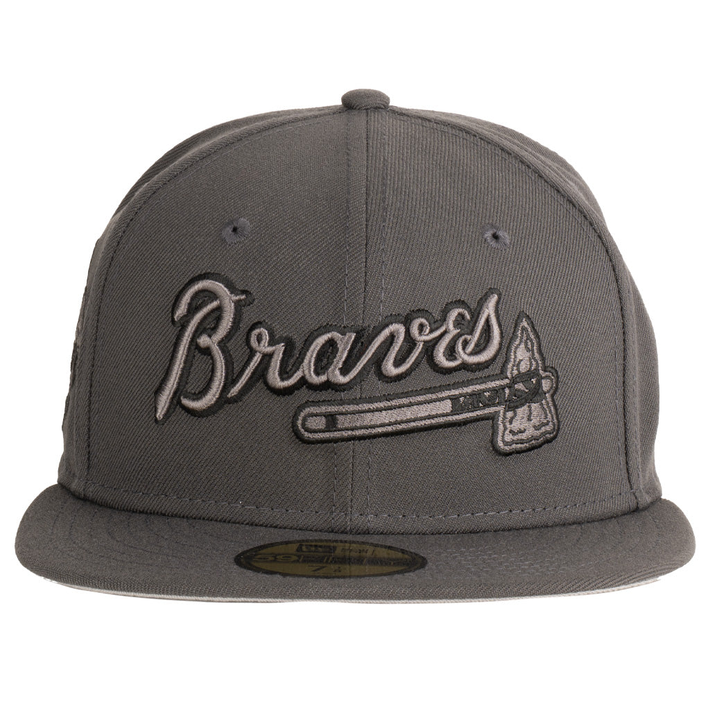 MLB Atlanta Braves New Era Tonal Graphite 59FIFTY Fitted Hat - Graphite