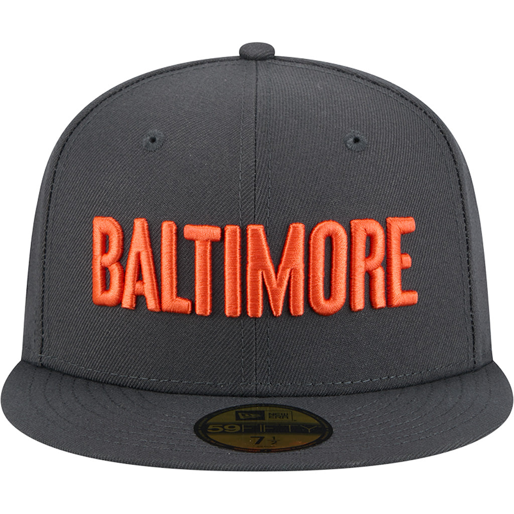 MLB Baltimore Orioles New Era City Connect Fan Pack 59FIFTY Fitted Hat - Charcoal