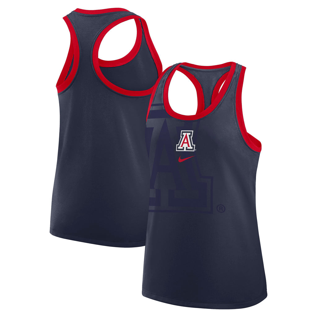 NCAA Arizona Wildcats Women's Nike Shadow Graphic Tank Top - Navy