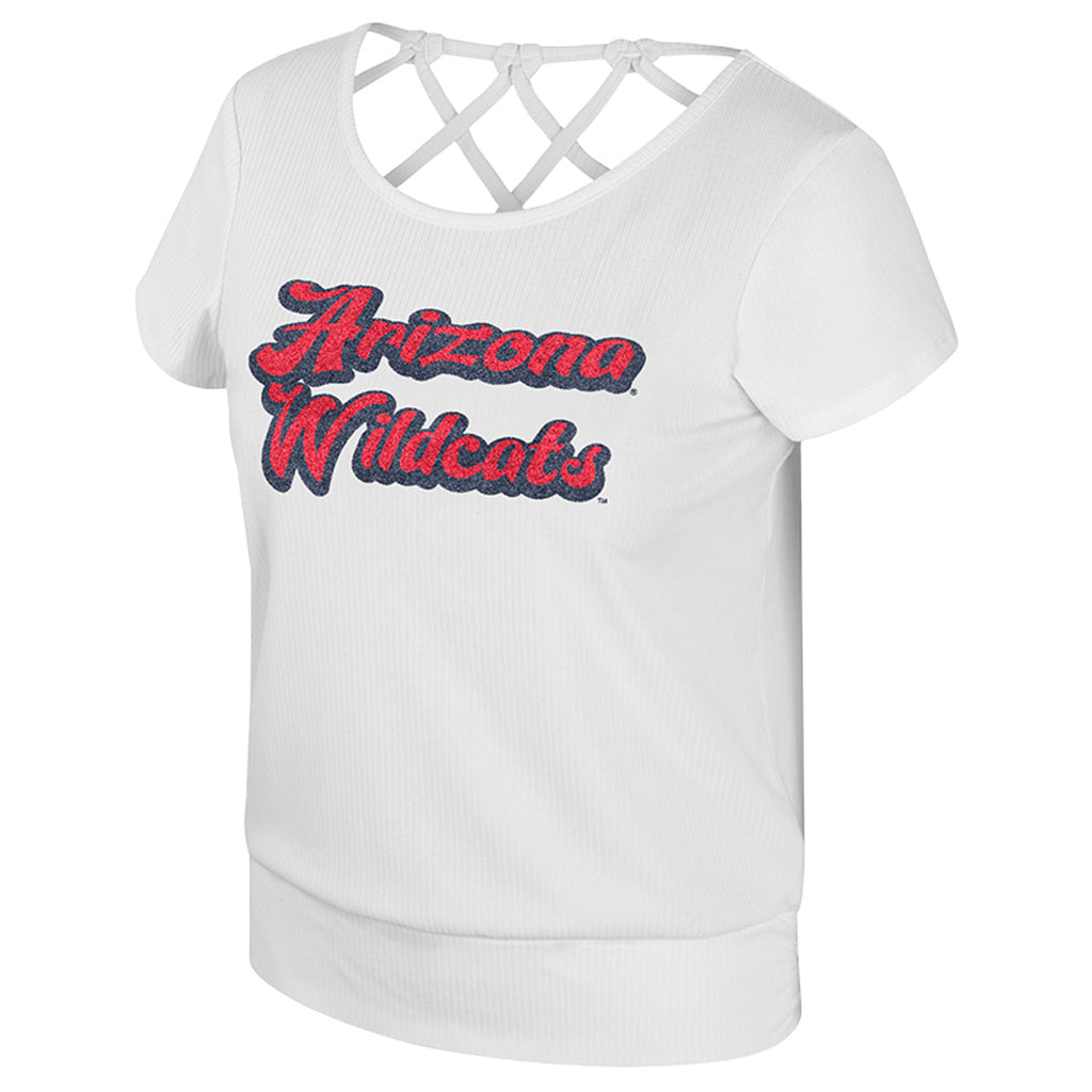 NCAA Arizona Wildcats Colosseum Women's Sublime Ribbed Fashion Top - White
