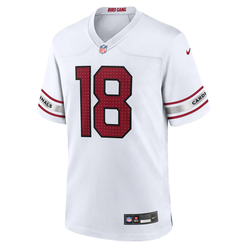 NFL Arizona Cardinals Marvin Harrison Jr. Nike Road Game Jersey - White
