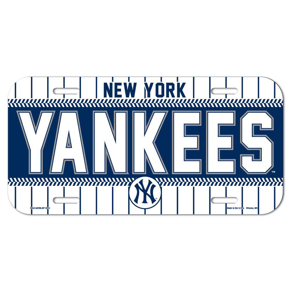 MLB New York Yankees WinCraft Logo Plastic License Plate