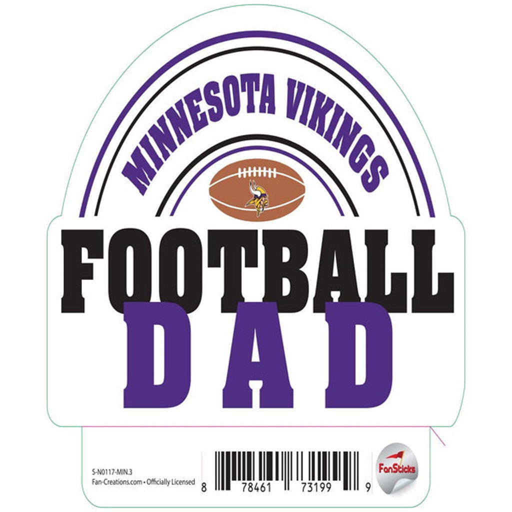 NFL Minnesota Vikings Fan Creations Dad Sticker