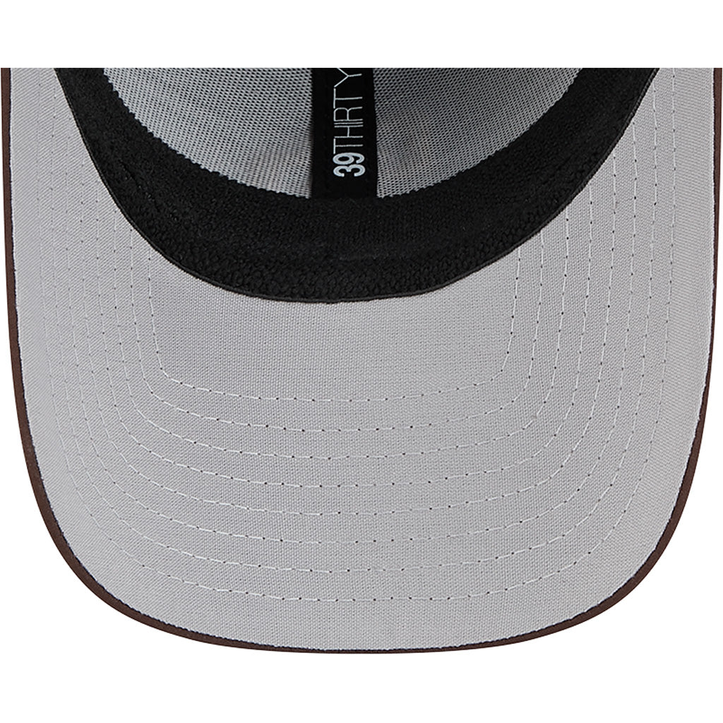 MLB San Diego Padres New Era Mid Perf 39THIRTY Flex Fit Hat - Brown