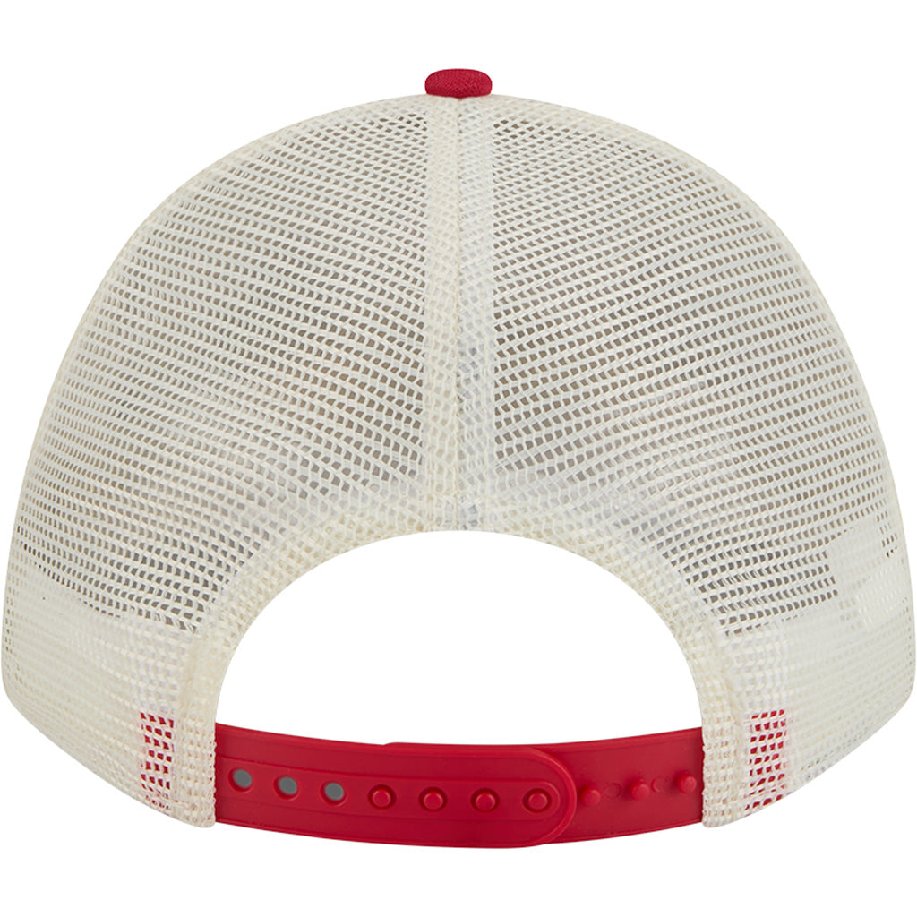 NFL San Francisco 49ers New Era Arch Logo 9FORTY M-Crown Snapback Trucker Hat - Chrome