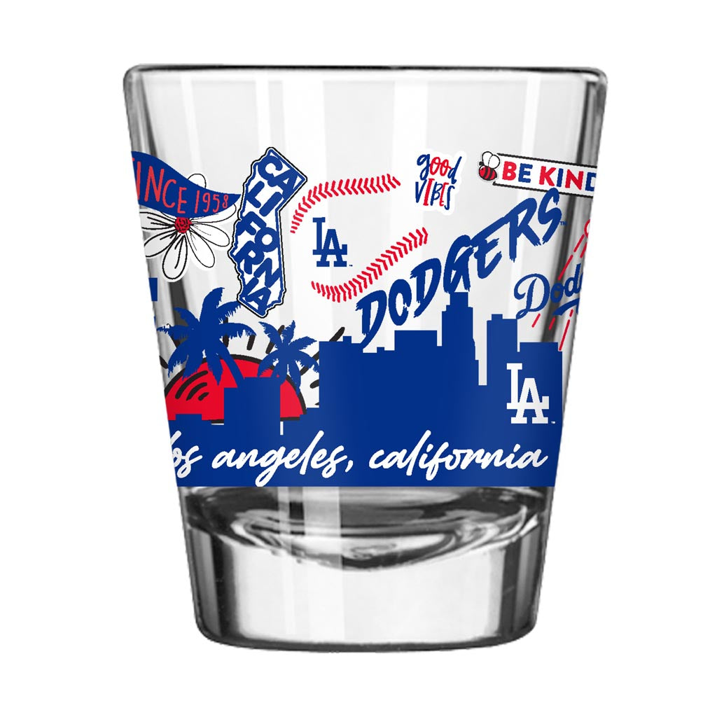 NFL Los Angeles Dodgers Logo Brands Native 2oz Shot Glass - Blue
