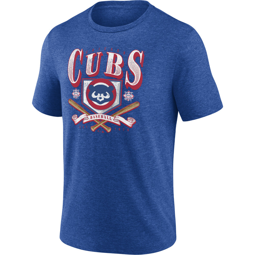 MLB Chicago Cubs Fanatics Home Team Tri-Blend T-Shirt - Blue