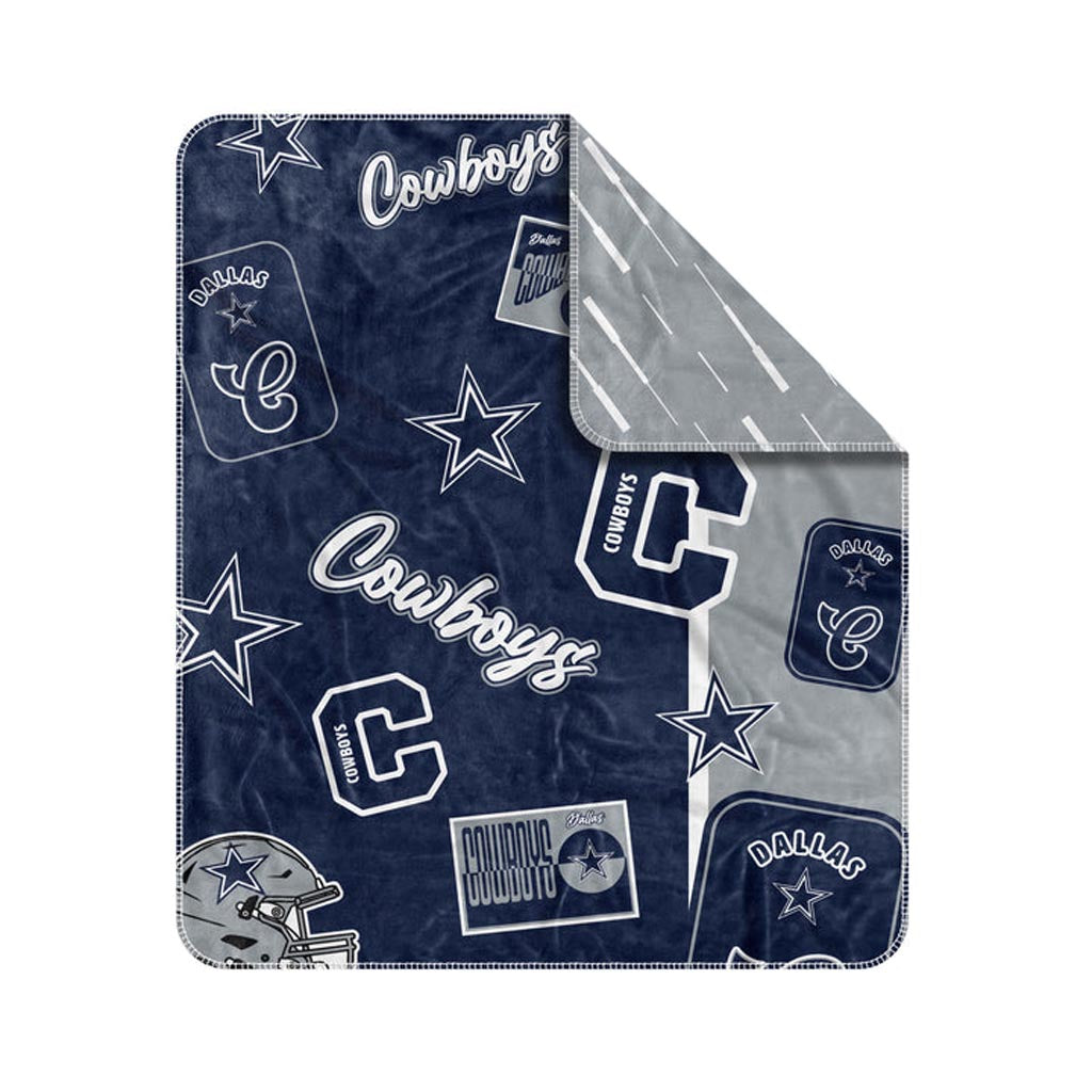 NFL Dallas Cowboys Logo Brands Dream Weave Blanket - Navy