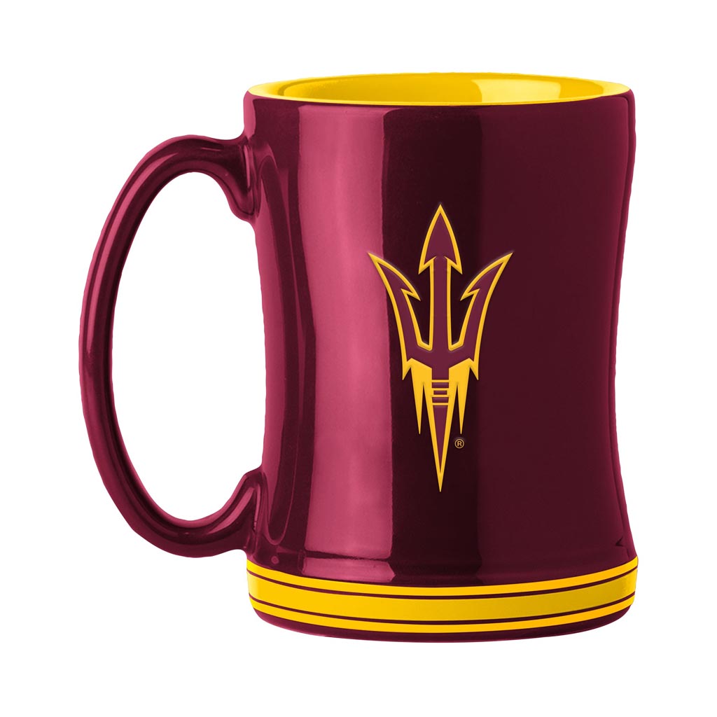 NCAA Arizona State Sun Devils Logo Brands Relief Mug - Maroon