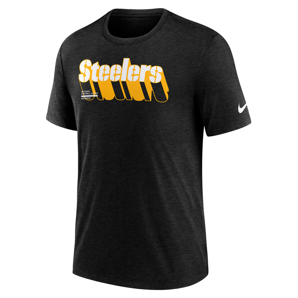 NFL Pittsburgh Steelers Nike Script Trail Triblend T-Shirt - Black