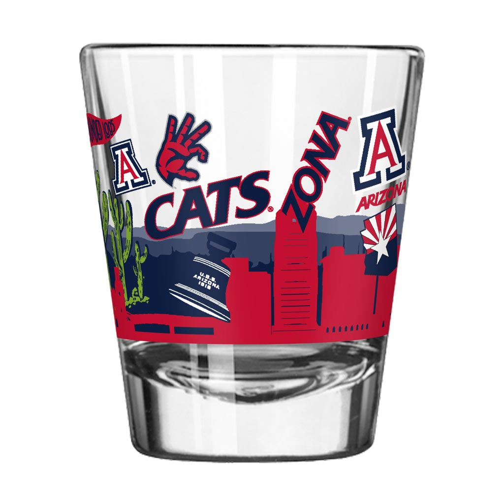 NCAA Arizona Wildcats Logo Brands Native 2oz Shot Glass - Navy