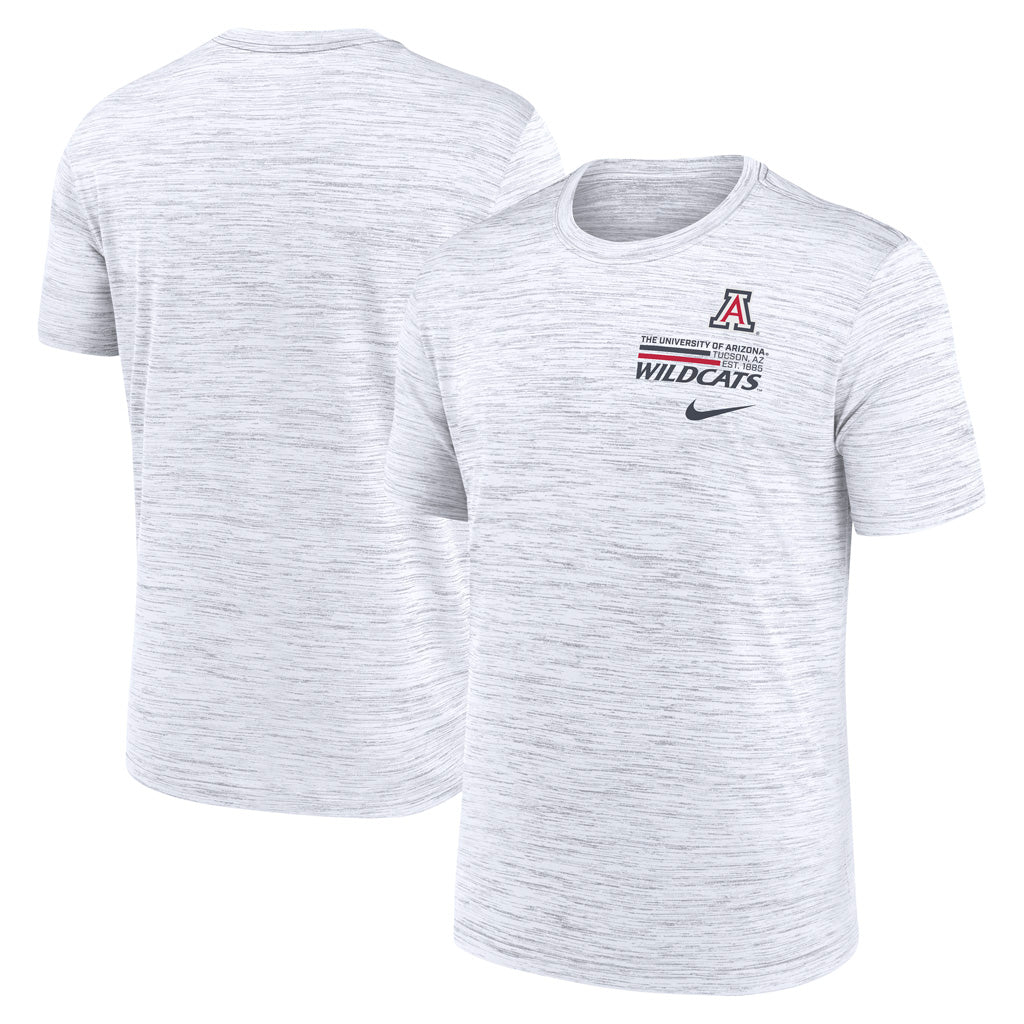 NCAA Arizona Wildcats Nike Velocity Stacked Chest Logo T-Shirt - White