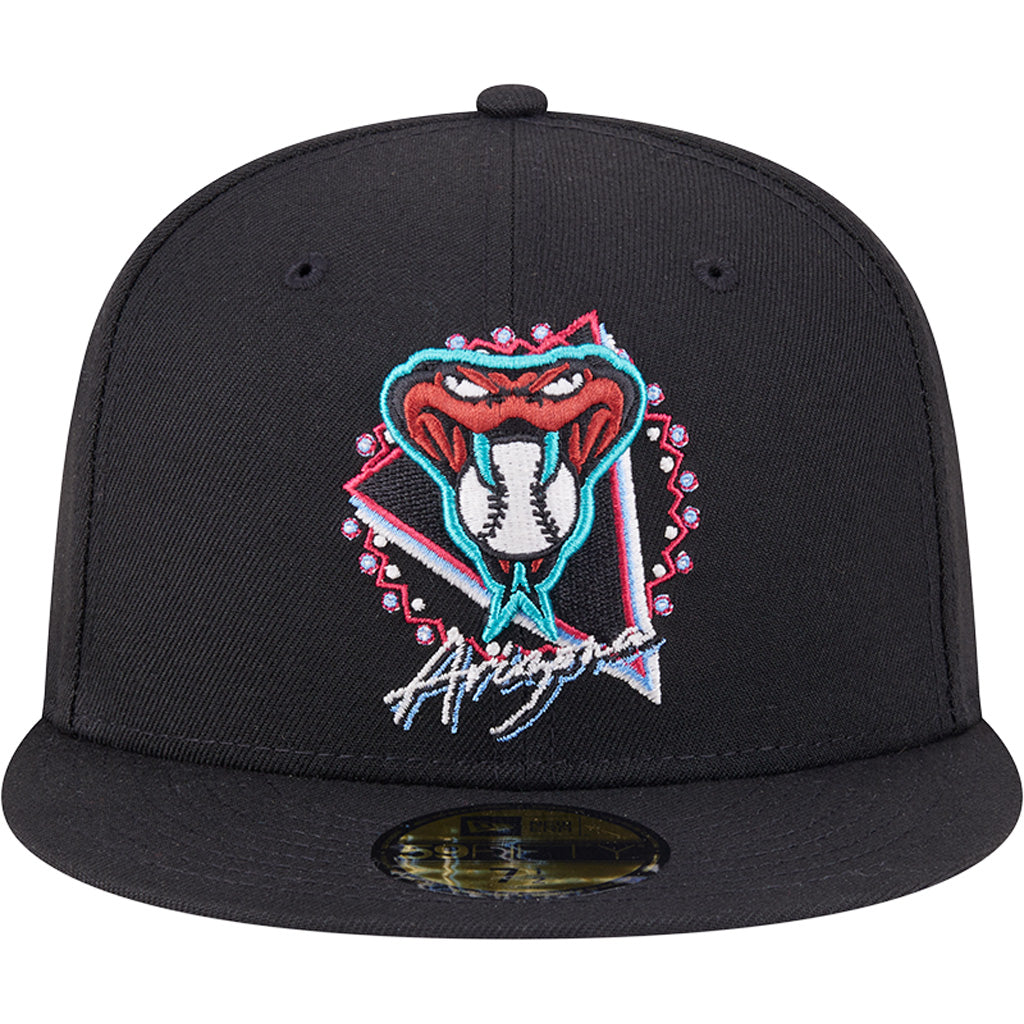 MLB Arizona Diamondbacks New Era Neon 59FIFTY Fitted Hat - Black