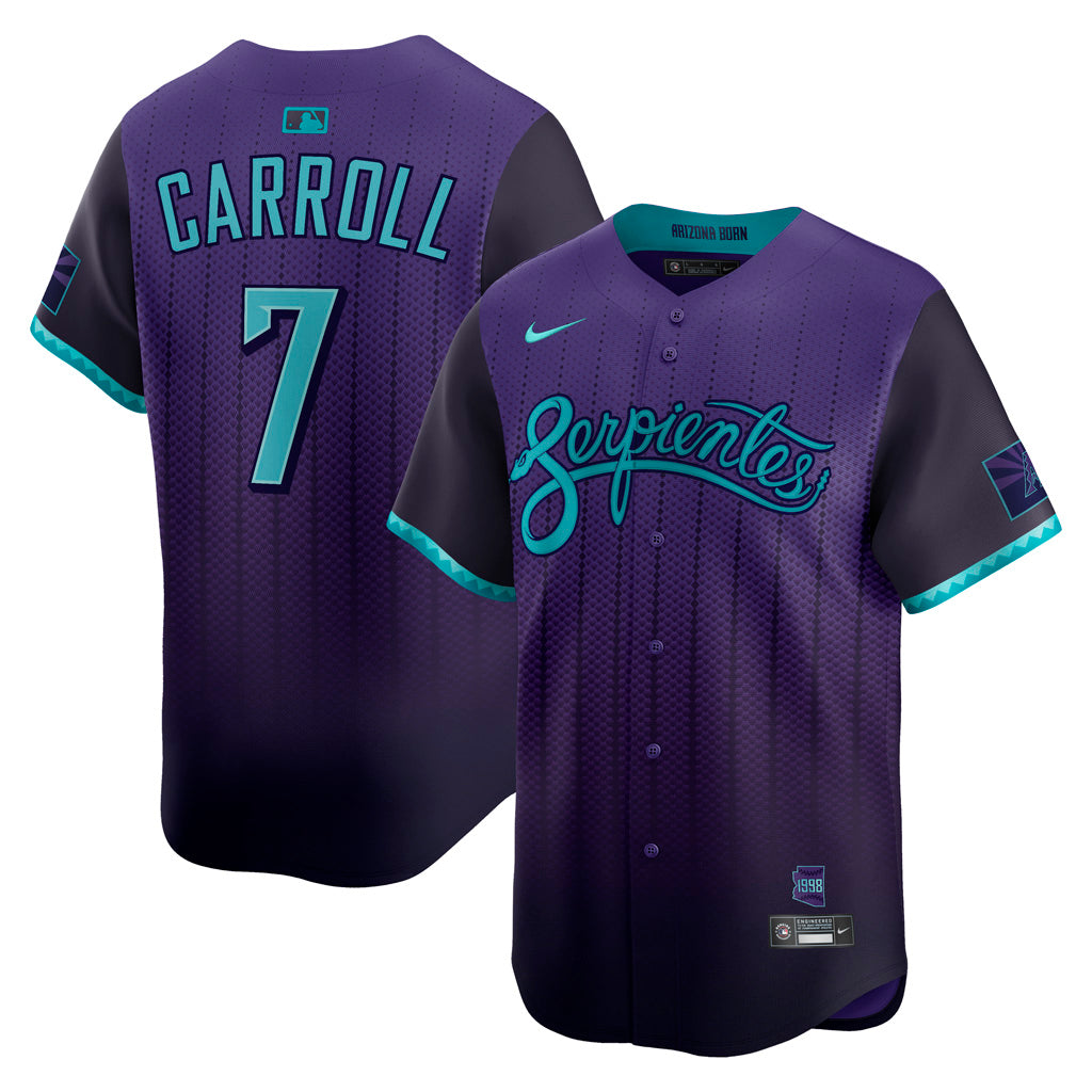MLB Arizona Diamondbacks Corbin Carroll Nike 2025 City Connect Limited Jersey - Purple