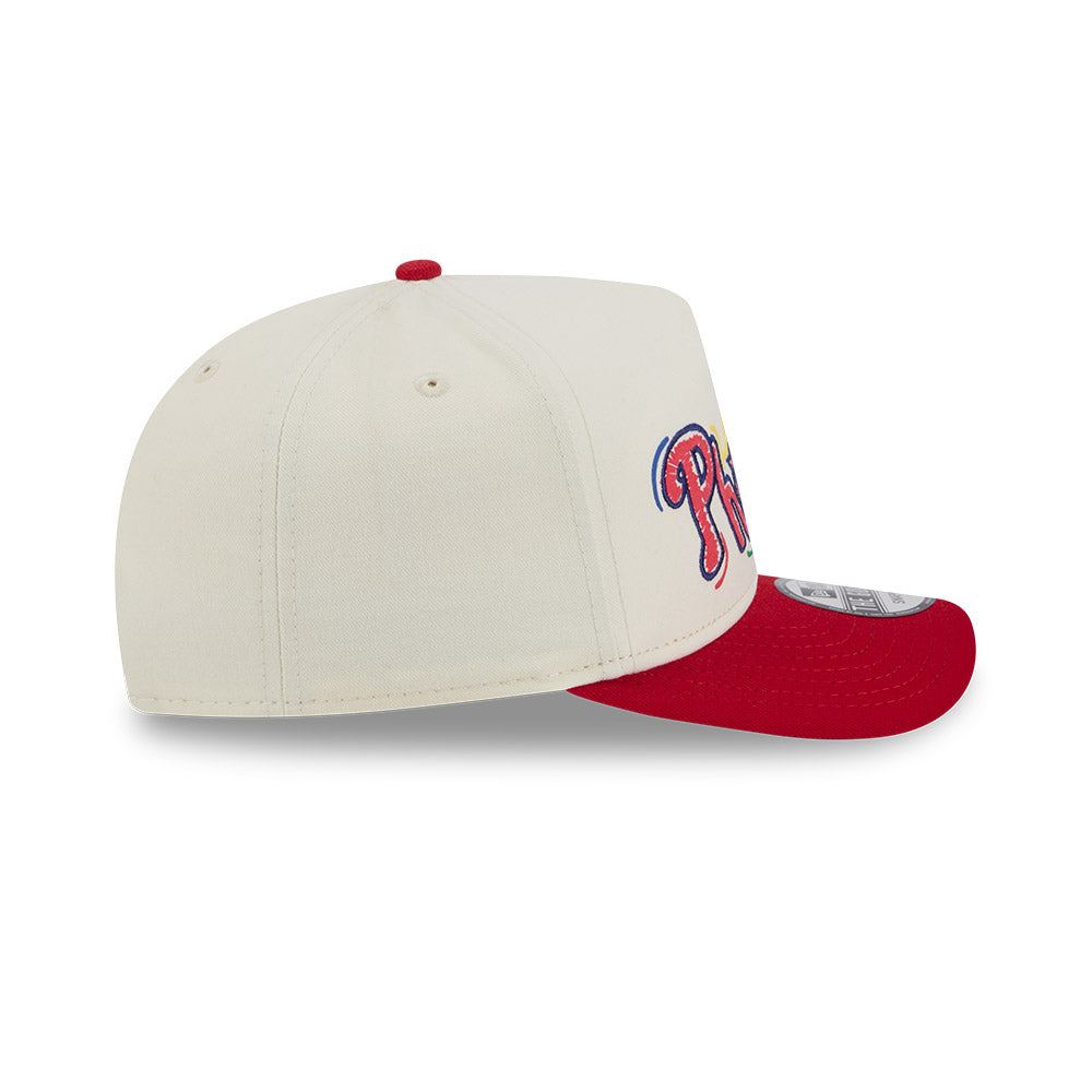 MLB Philadelphia Phillies New Era Scribble 9FIFTY A-Frame Snapback Hat - Cream