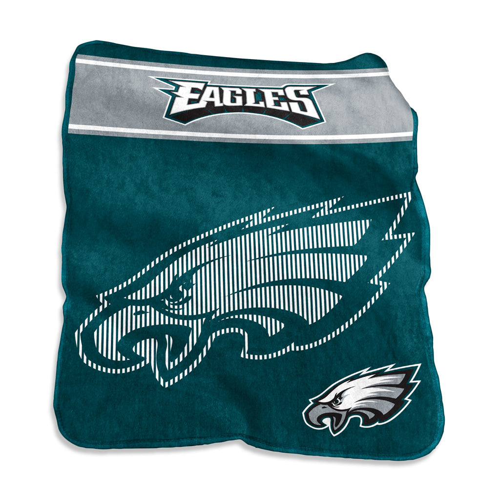 NFL Philadelphia Eagles Logo Brands 60" x 80" Raschel Blanket - Green