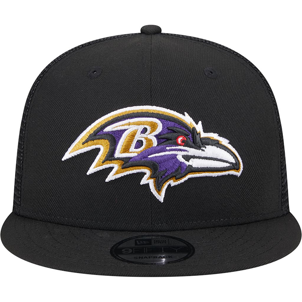 NFL Baltimore Ravens New Era 9FIFTY Snapback Trucker Hat - Black