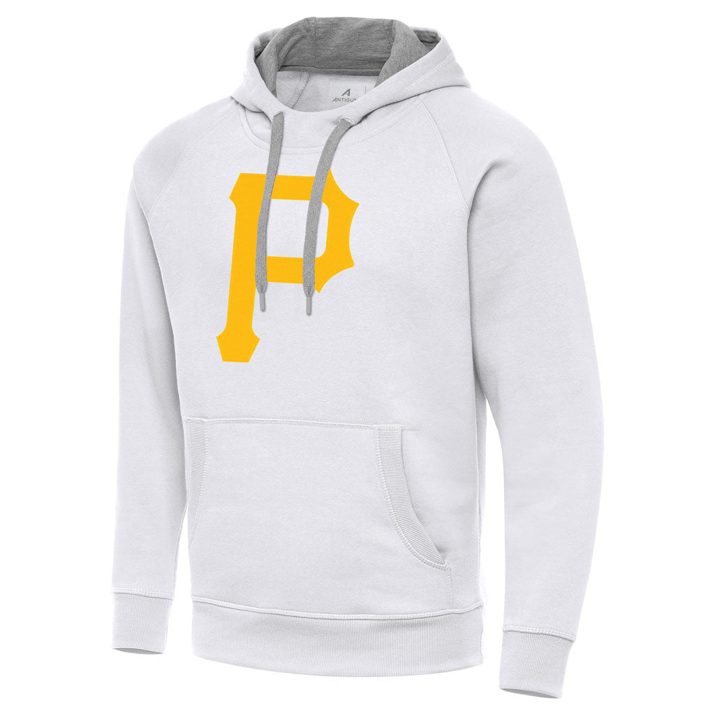MLB Pittsburgh Pirates Antigua Full Front Victory Pullover Hoodie - White