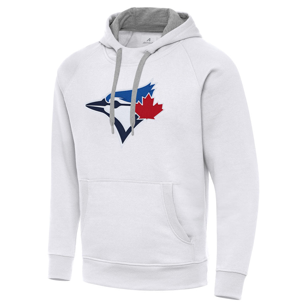 MLB Toronto Blue Jays Antigua Full Front Victory Pullover Hoodie - White