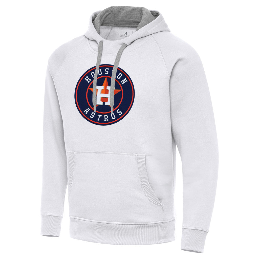 MLB Houston Astros Antigua Full Front Victory Pullover Hoodie - White