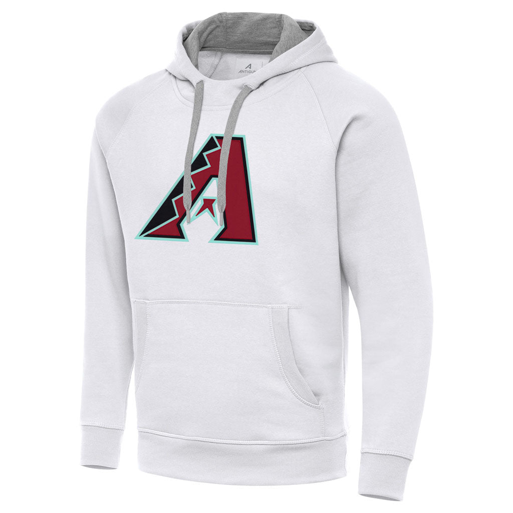 MLB Arizona Diamondbacks Antigua Full Front Victory Pullover Hoodie - White