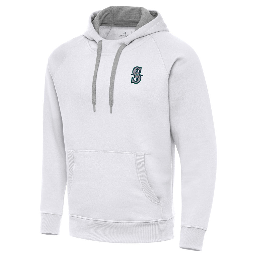 MLB Seattle Mariners Antigua Victory Pullover Hoodie - White