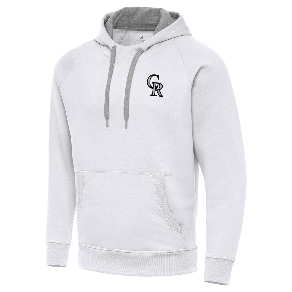MLB Colorado Rockies Antigua Victory Pullover Hoodie - White