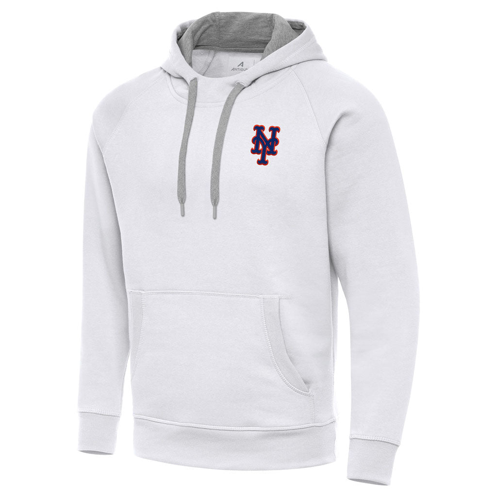 MLB New York Mets Antigua Victory Pullover Hoodie - White