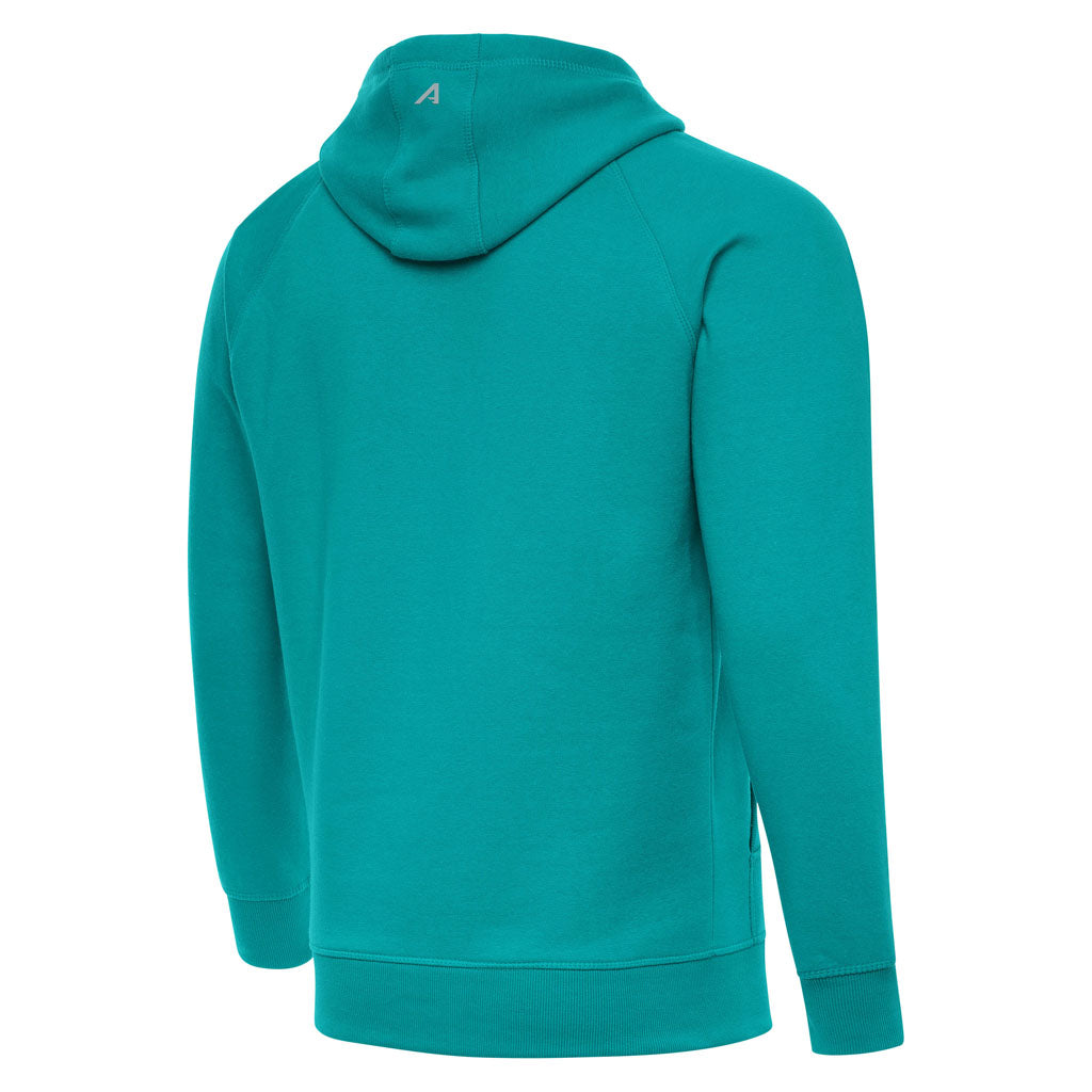 NFL Miami Dolphins Antigua Full Front Victory Pullover Hoodie - Teal