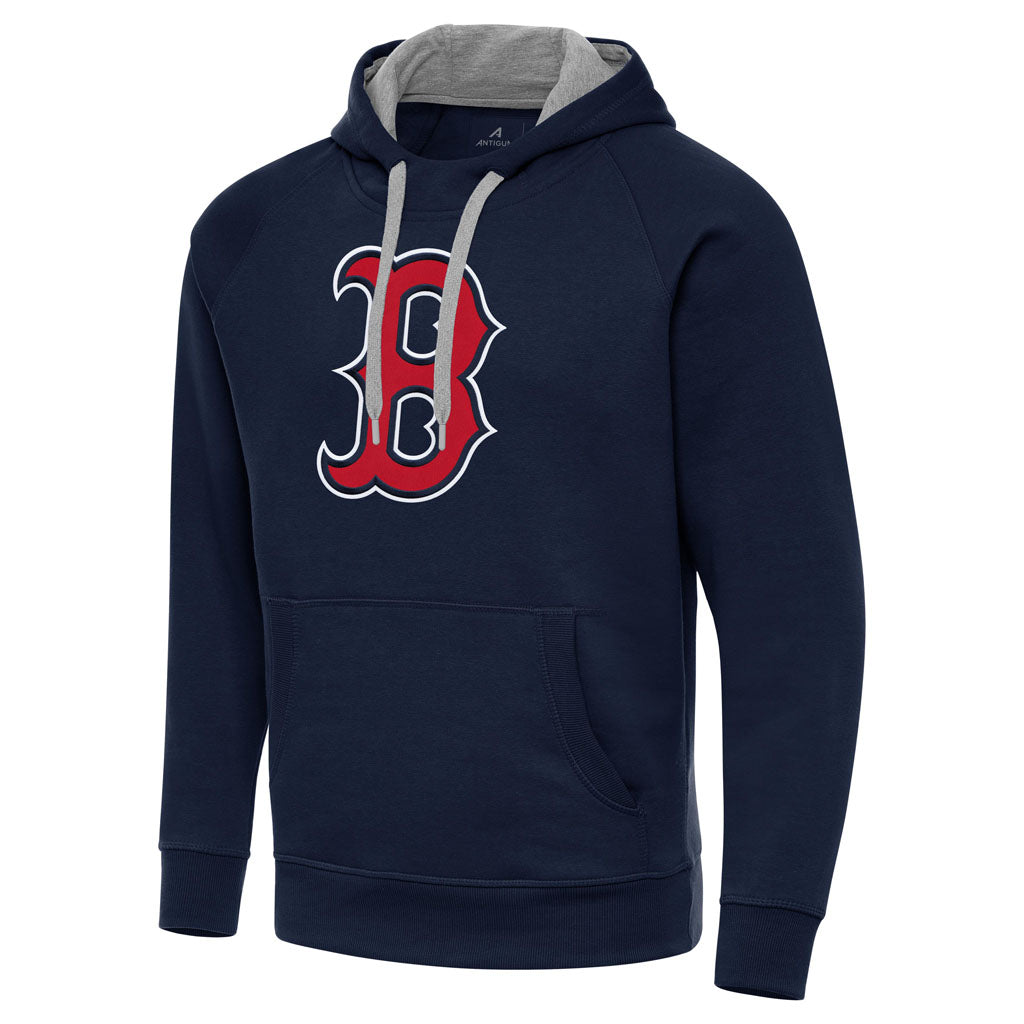MLB Boston Red Sox Antigua Full Front Victory Pullover Hoodie - Navy