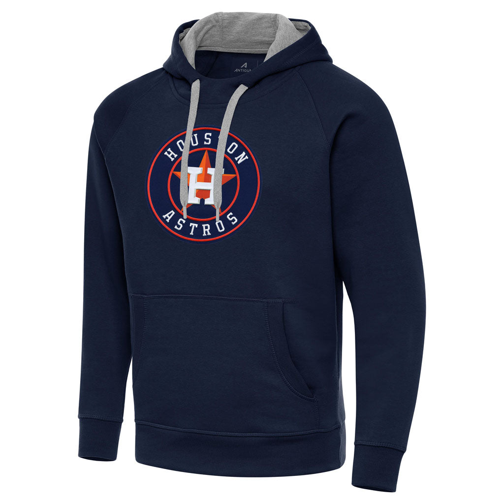 MLB Houston Astros Antigua Full Front Victory Pullover Hoodie - Navy
