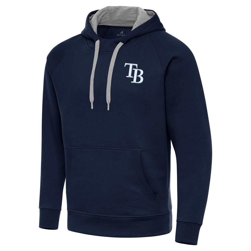 MLB Tampa Bay Rays Antigua Victory Pullover Hoodie - Navy