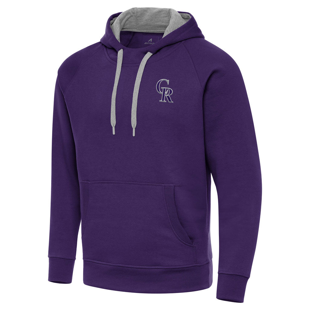 MLB Colorado Rockies Antigua Victory Pullover Hoodie - Purple