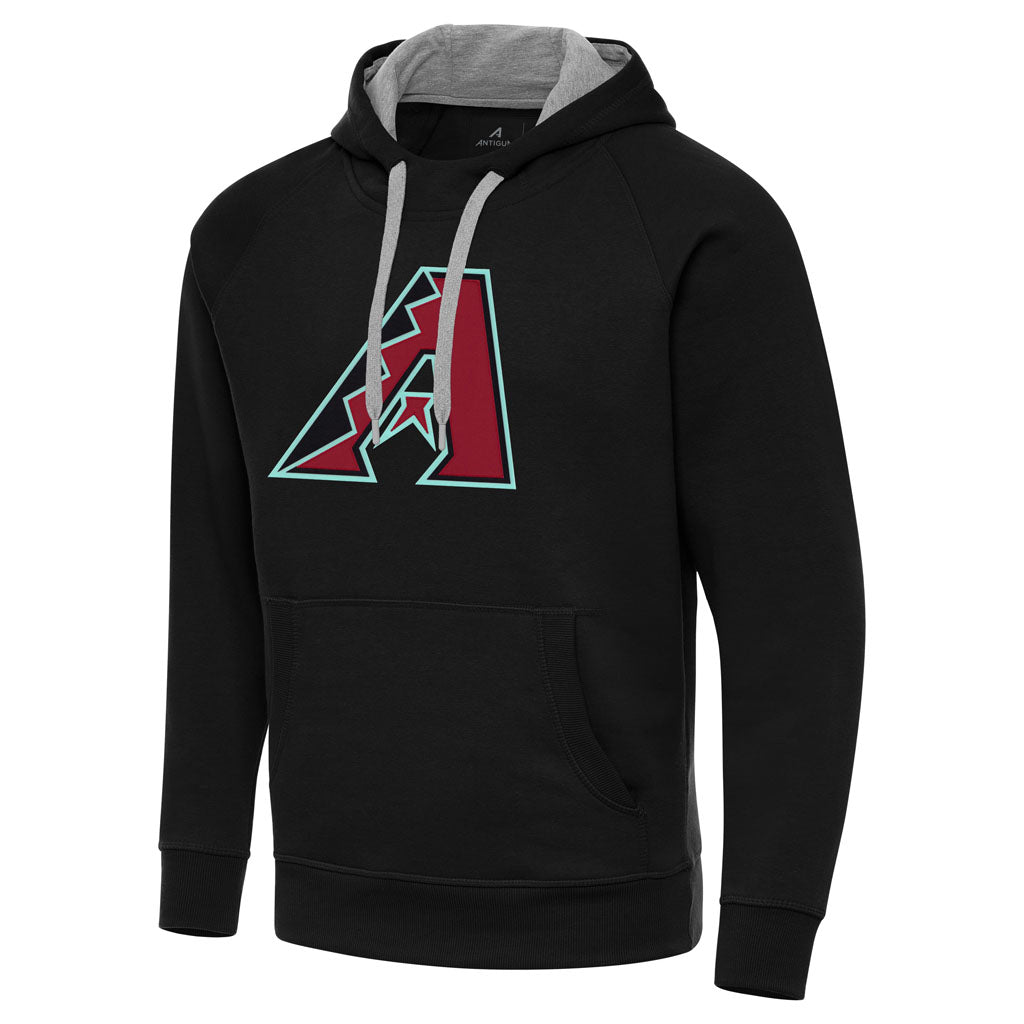 MLB Arizona Diamondbacks Antigua Full Front Victory Pullover Hoodie - Black