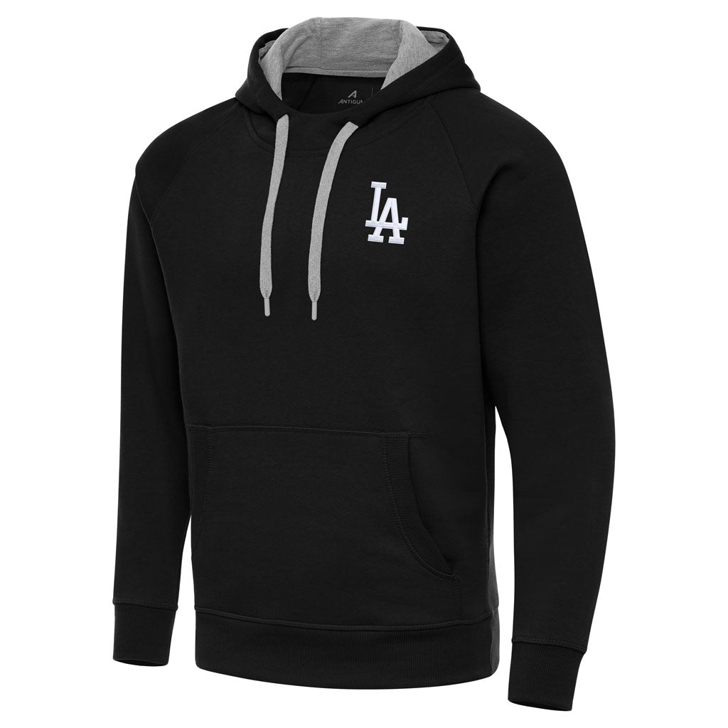 MLB Los Angeles Dodgers Antigua Victory Pullover Hoodie - Black