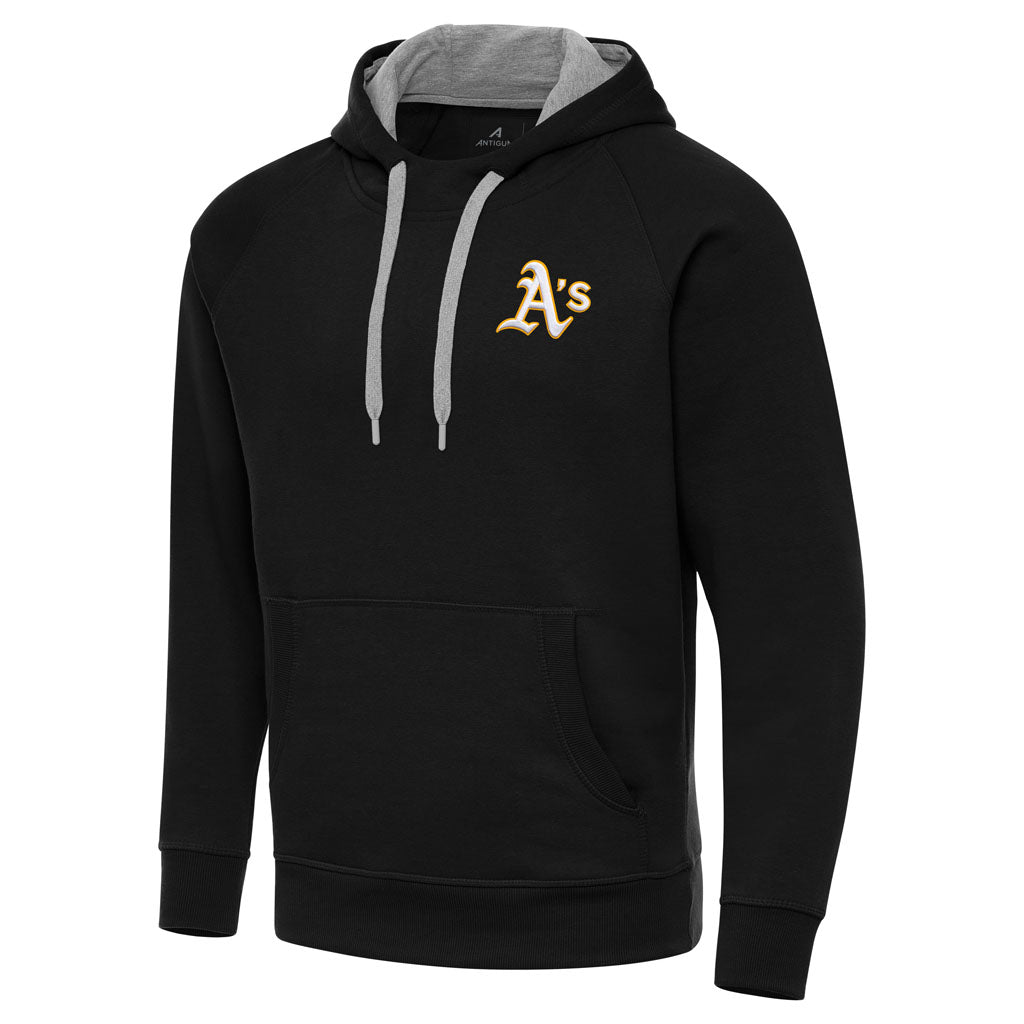 MLB Athletics Antigua Victory Pullover Hoodie - Black