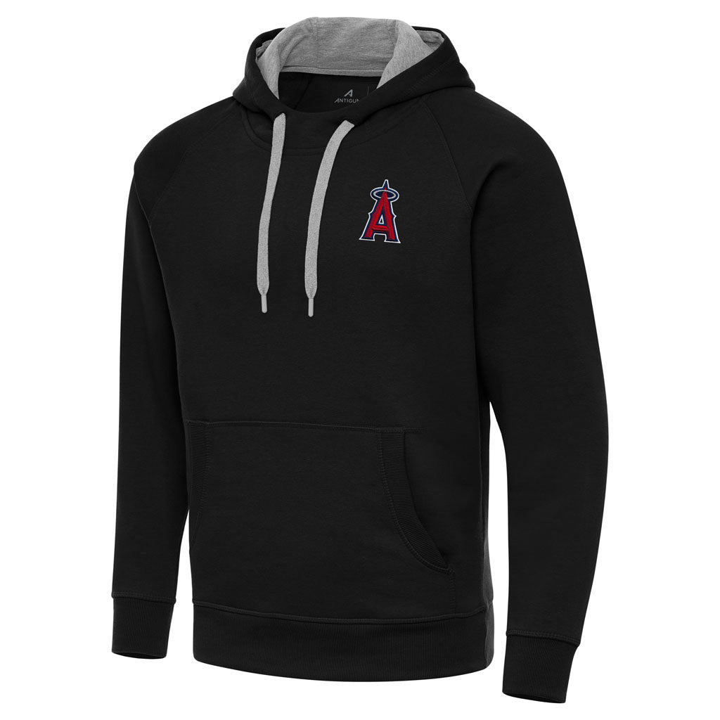 MLB Los Angeles Angels Antigua Victory Pullover Hoodie - Black