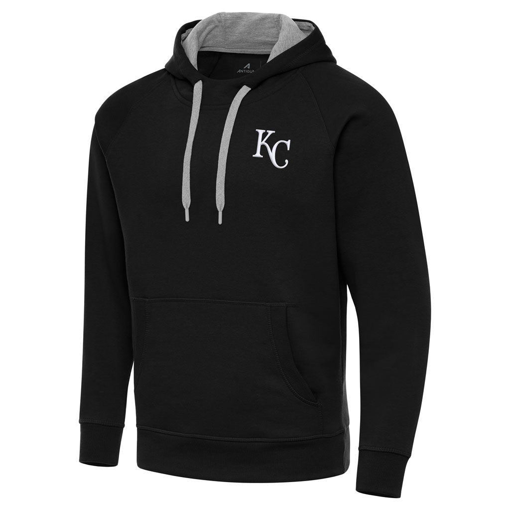 MLB Kansas City Royals Antigua Victory Pullover Hoodie - Black
