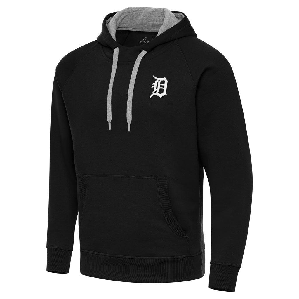 MLB Detroit Tigers Antigua Victory Pullover Hoodie - Black