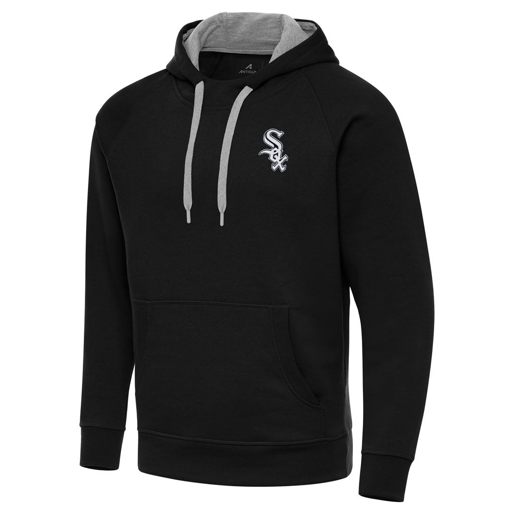 MLB Chicago White Sox Antigua Victory Pullover Hoodie - Black