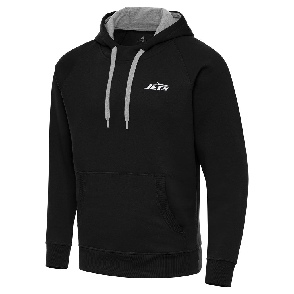 NFL New York Jets Antigua Victory Pullover Hoodie - Black
