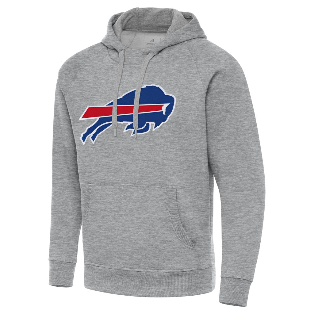 NFL Buffalo Bills Antigua Full Front Victory Pullover Hoodie - Heather gray