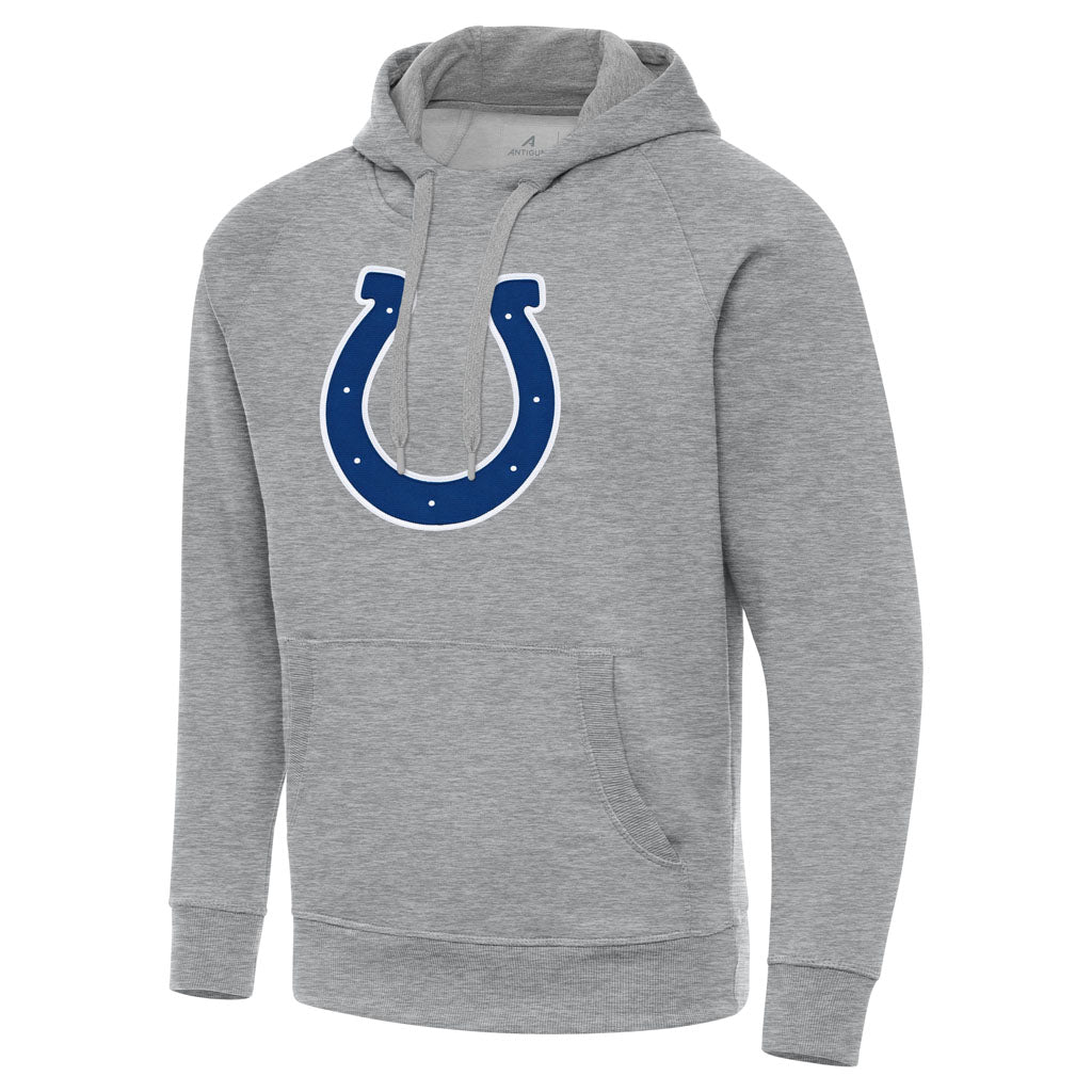NFL Indianapolis Colts Antigua Full Front Victory Pullover Hoodie - Heather gray