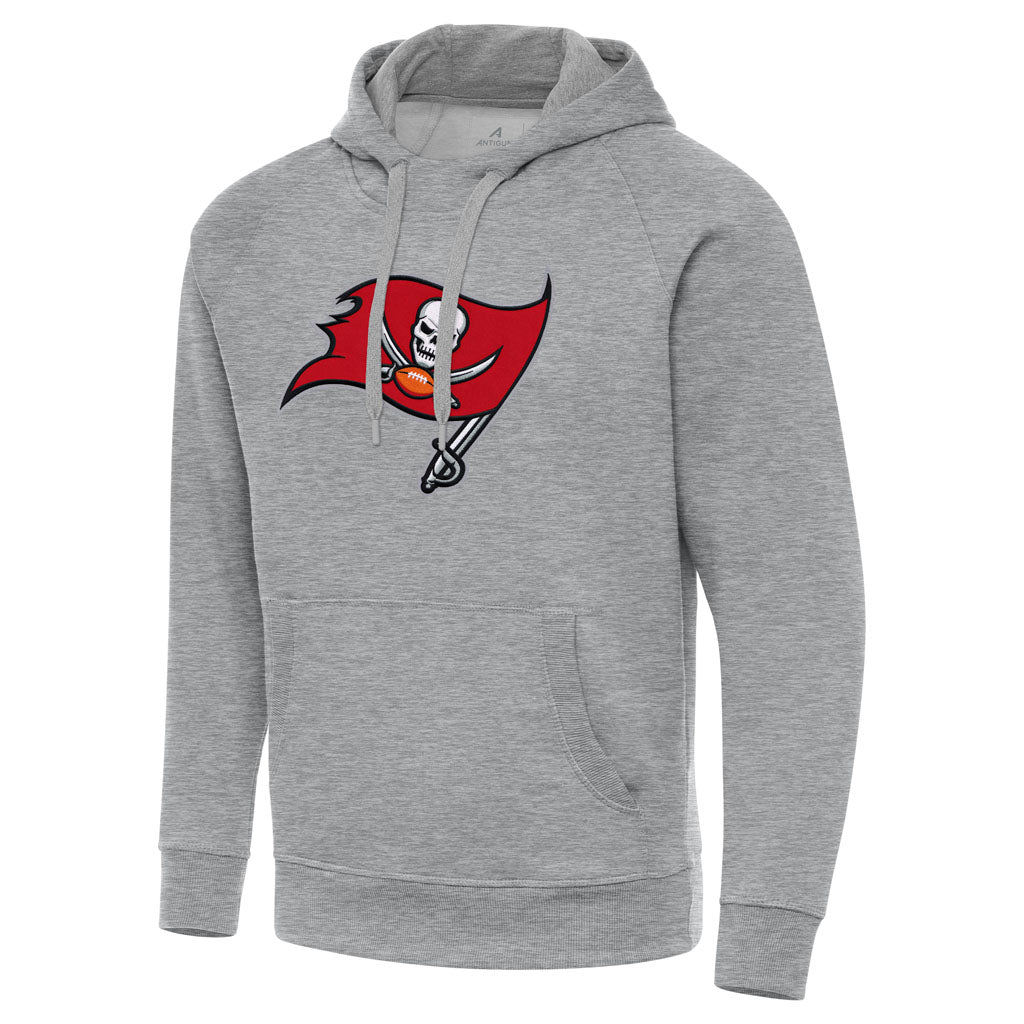 NFL Tampa Bay Buccaneers Antigua Full Front Victory Pullover Hoodie - Heather gray