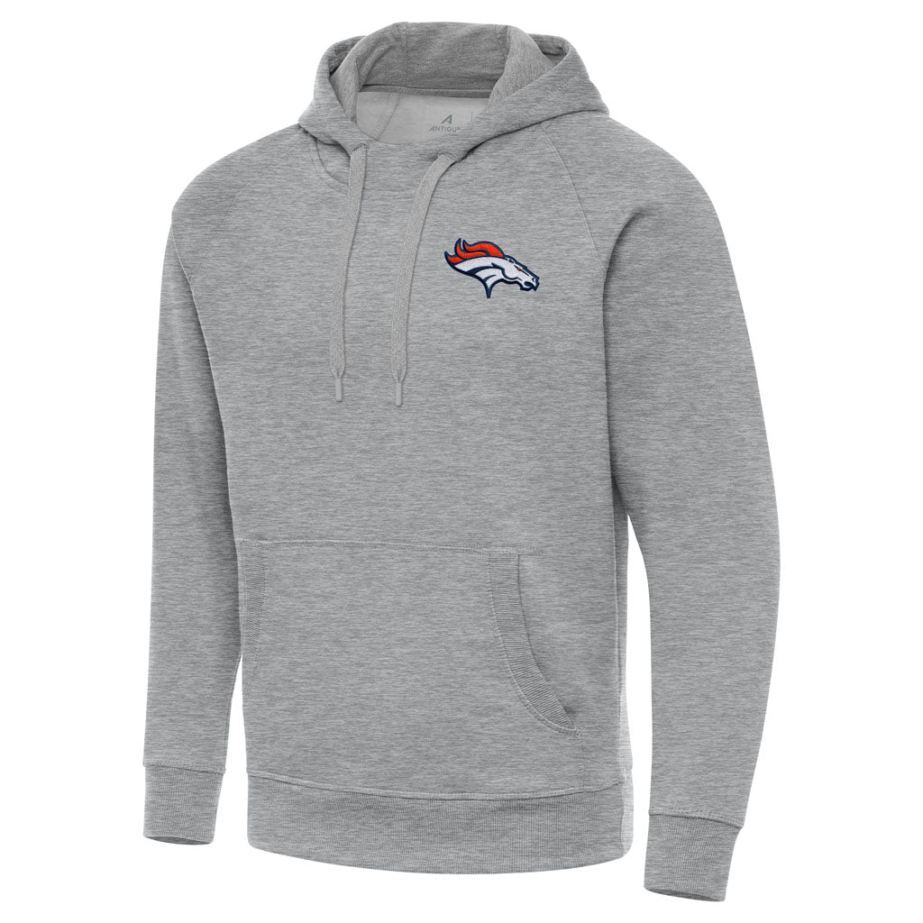 NFL Denver Broncos Antigua Victory Pullover Hoodie - Heather gray